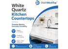 White Quartz Kitchen Countertops | +44 020 83685555 | DialAWorkTop